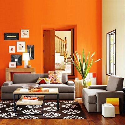 O laranja estimula a criatividade, alegra o ambiente e provoca bem-estar e alegria.