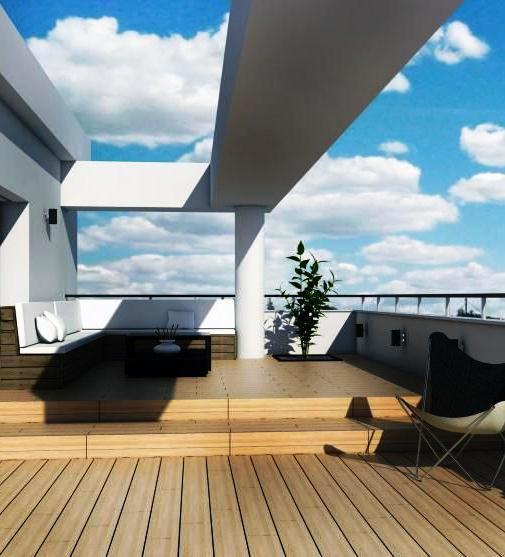 As coberturas em terraço podem ser acessíveis, permitindo o aproveitamento do espaço exterior dos edifícios.