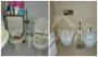 Foi removido o revestimento cerâmico antigo e foram instalados novos equipamentos sanitários com o design escolhido pelo Cliente.